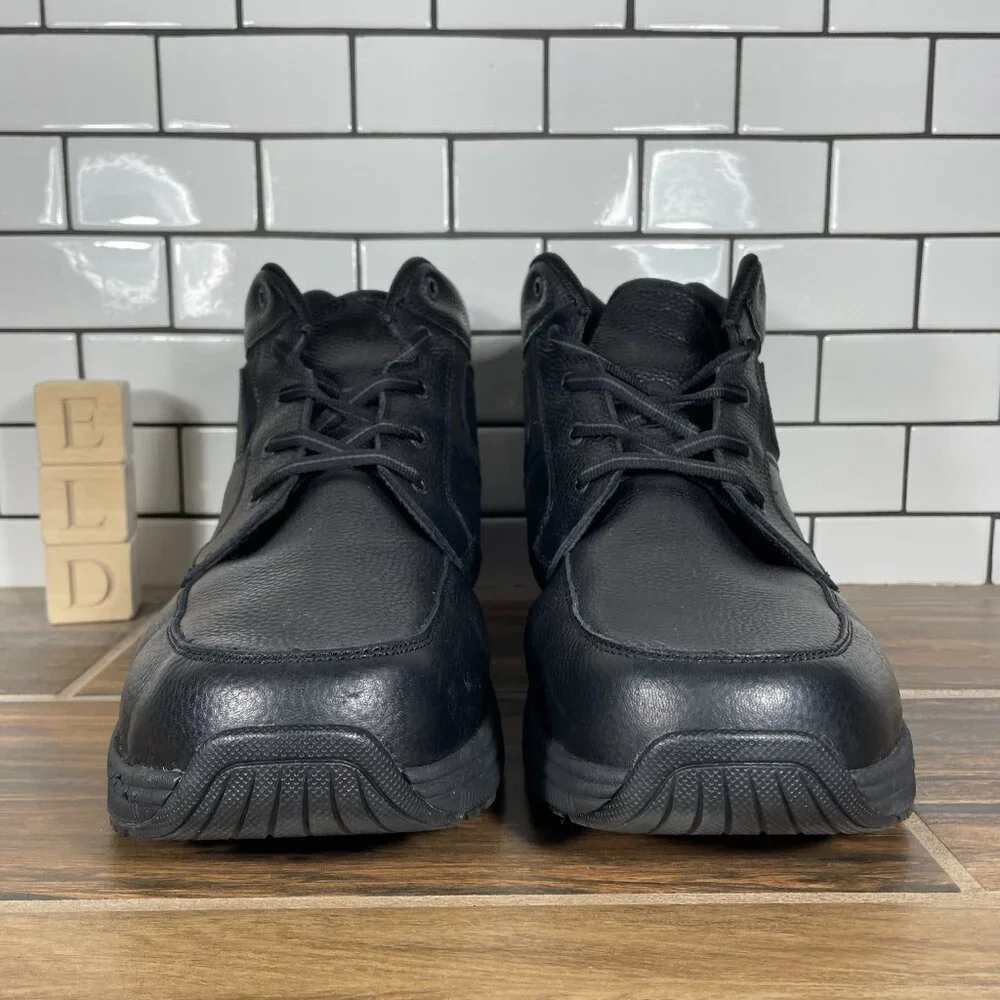 Orthofeet Highline Mens Size 14 Wide 2E Shoes Black Leather Padded Lace Up Boots